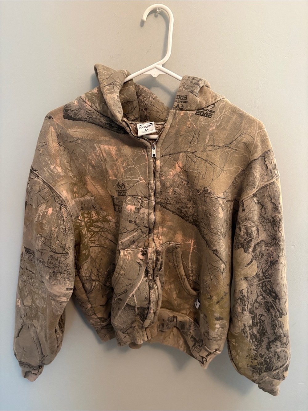Akimbo x Realtree Camo Zip Up Hoodie, Size M